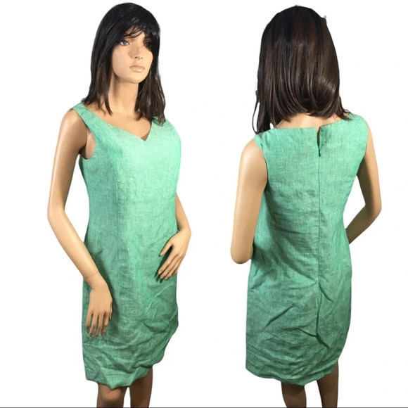 Talbots Designer Brand Linen Full Career Dress 6 - Picture 1 of 8